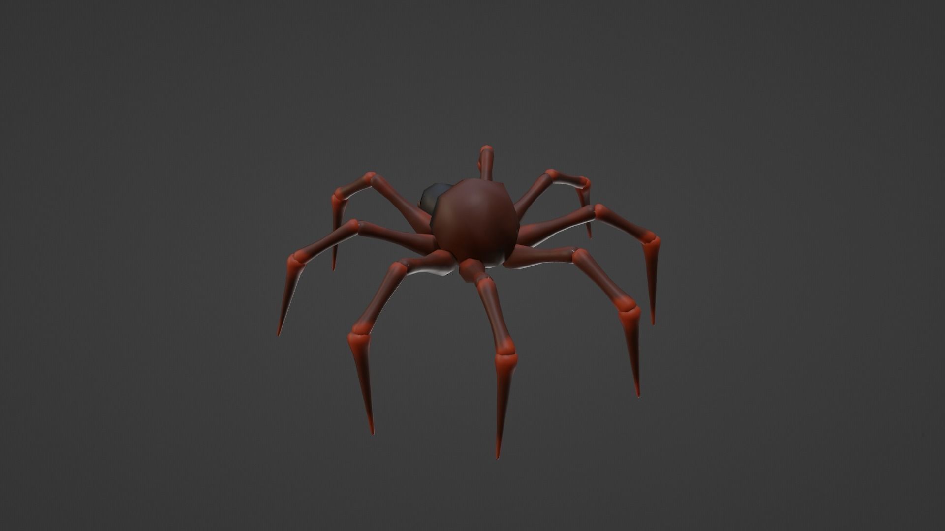 Textured rigged and animated spider Low-poly 3D model_5