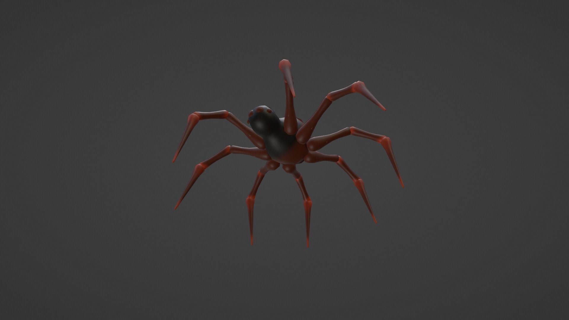 Textured rigged and animated spider Low-poly 3D model_4