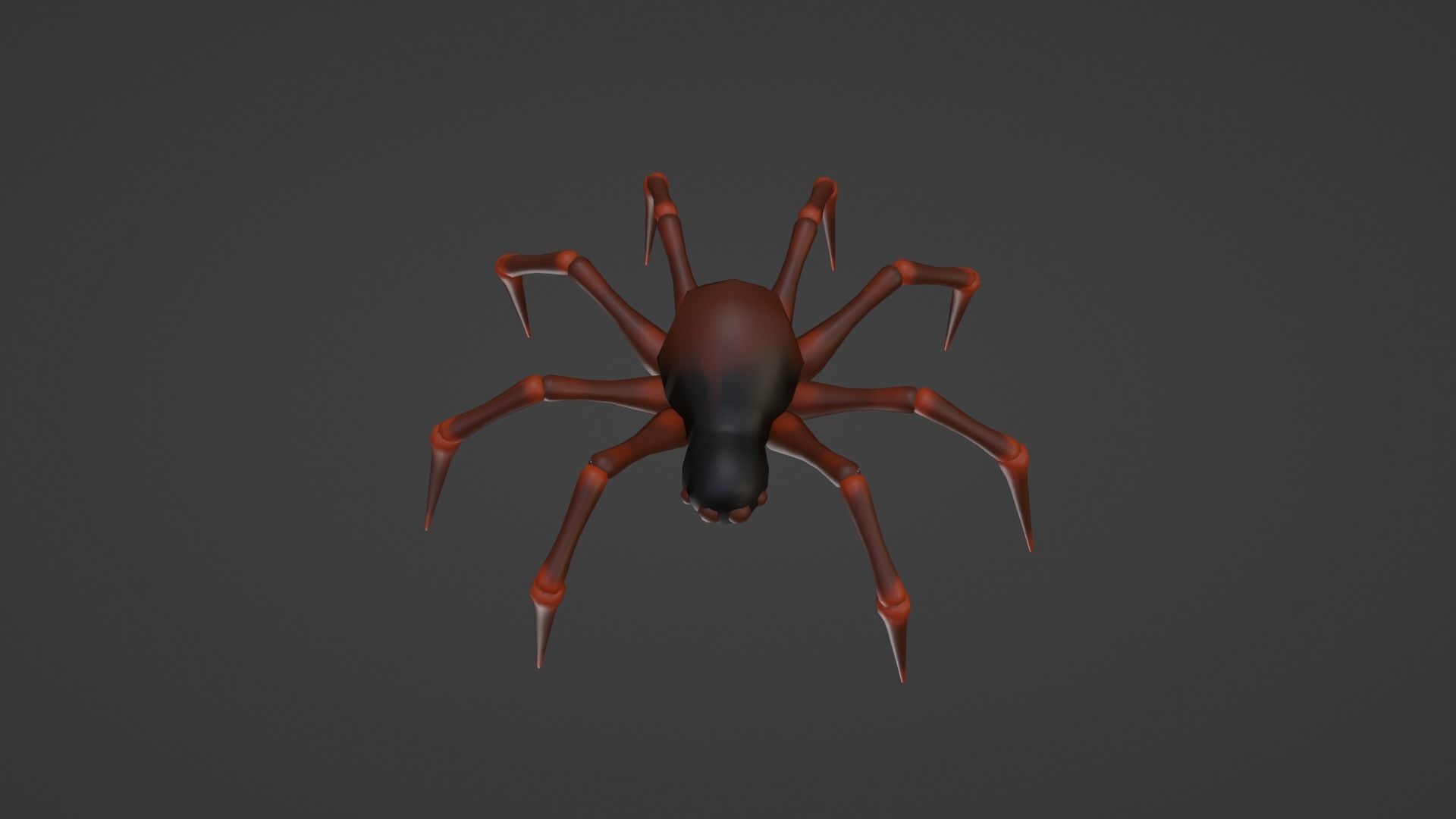 Textured rigged and animated spider Low-poly 3D model_1