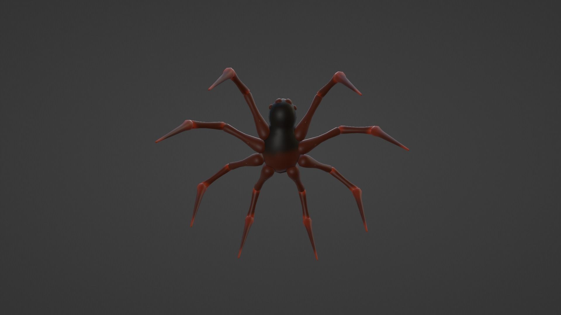 Textured rigged and animated spider Low-poly 3D model_3