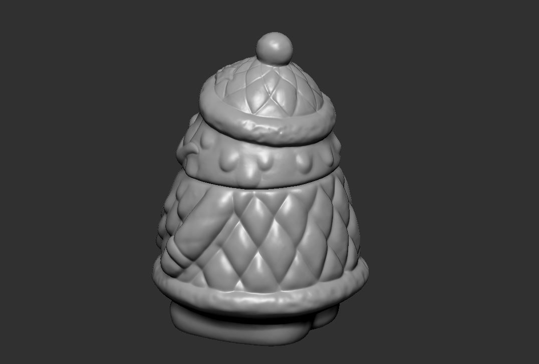 Santa Claus Sugar Bowl 3D print model_6
