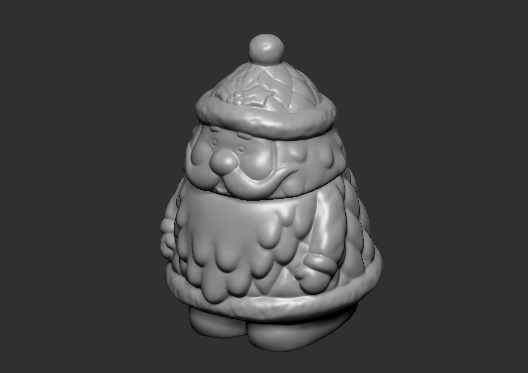 Santa Claus Sugar Bowl 3D print model_2