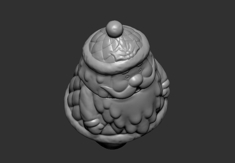 Santa Claus Sugar Bowl 3D print model_12
