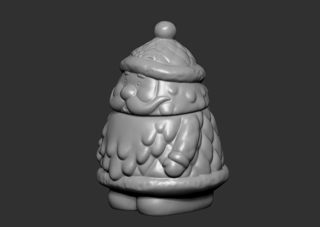Santa Claus Sugar Bowl 3D print model_3