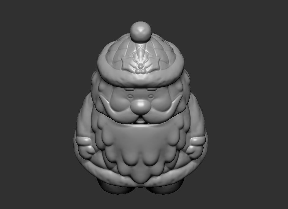 Santa Claus Sugar Bowl 3D print model_13