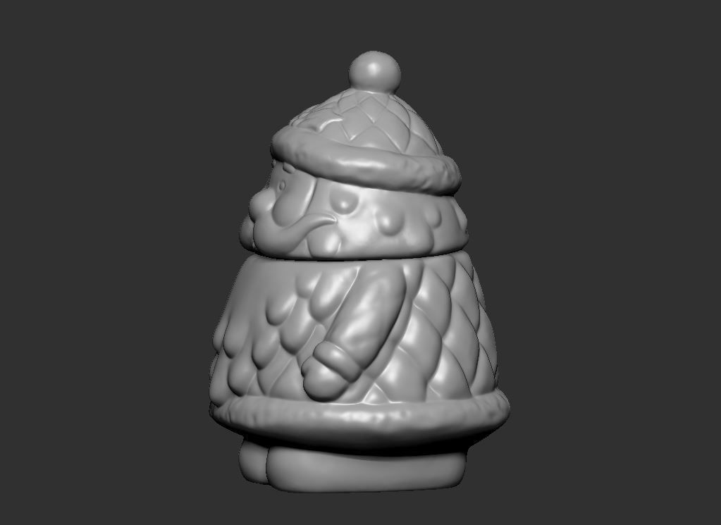 Santa Claus Sugar Bowl 3D print model_4