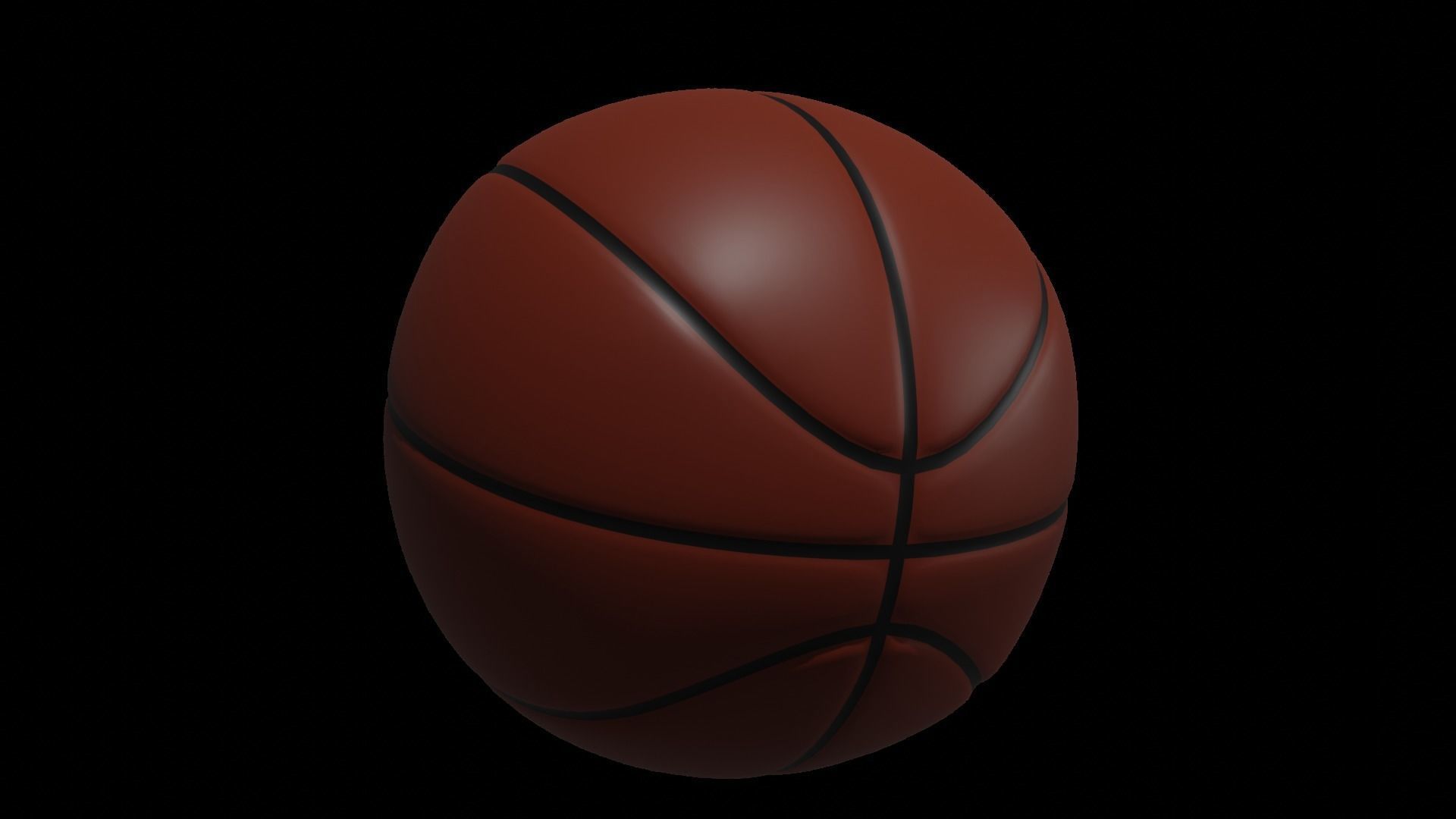 Basket Ball Low-poly 3D model_1