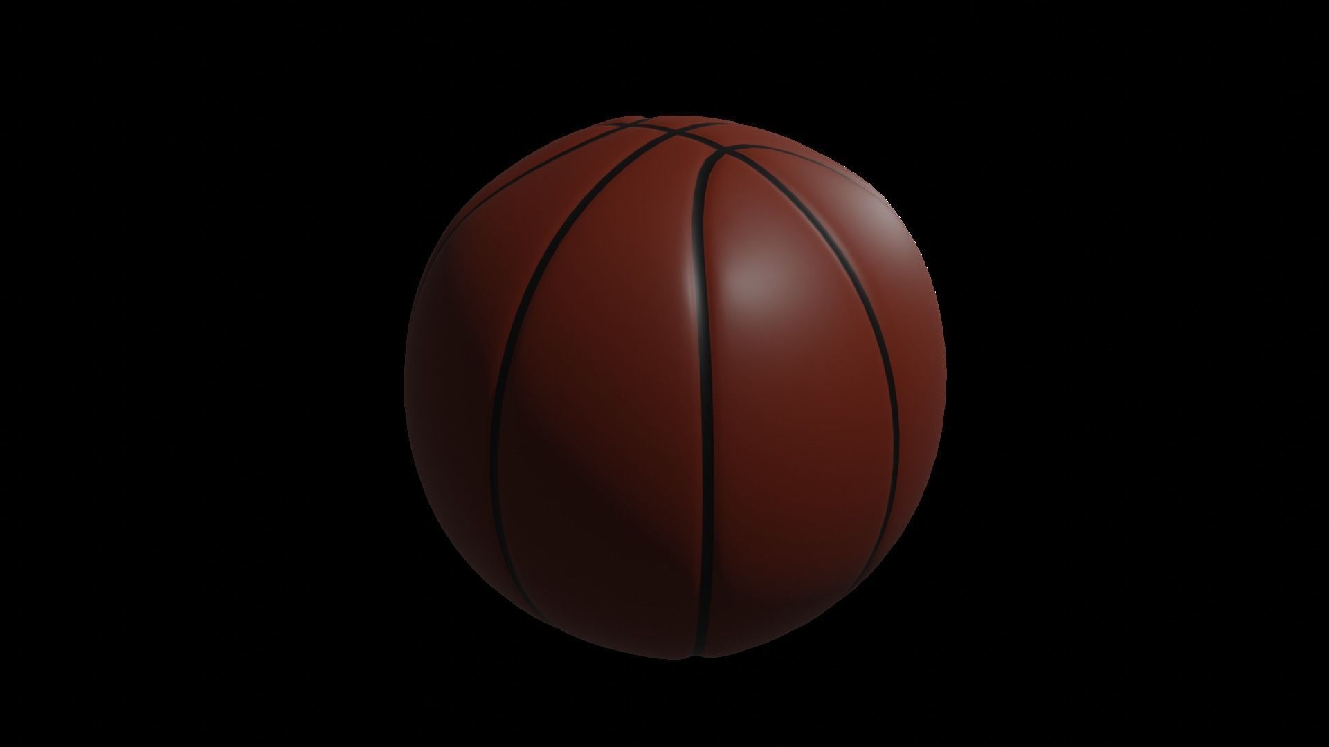 Basket Ball Low-poly 3D model_2