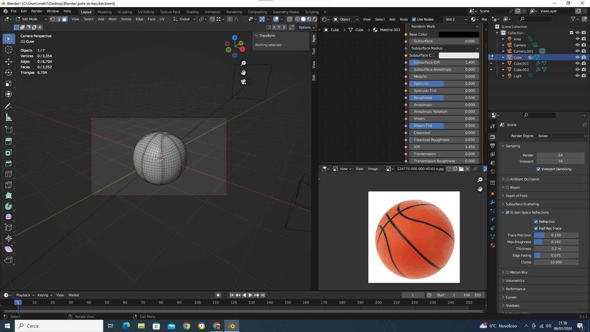 Basket Ball Low-poly 3D model_5