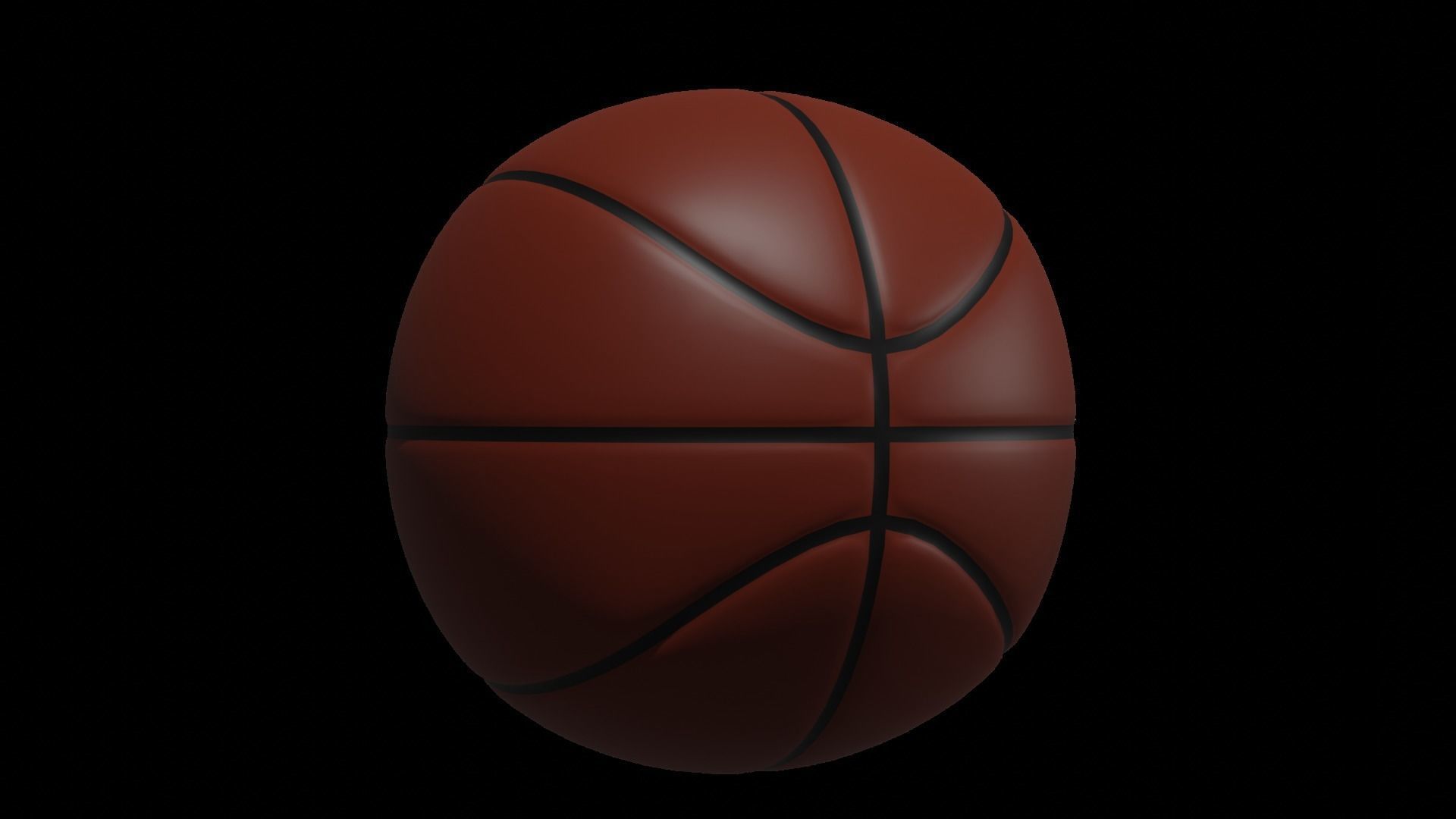 Basket Ball Low-poly 3D model_3
