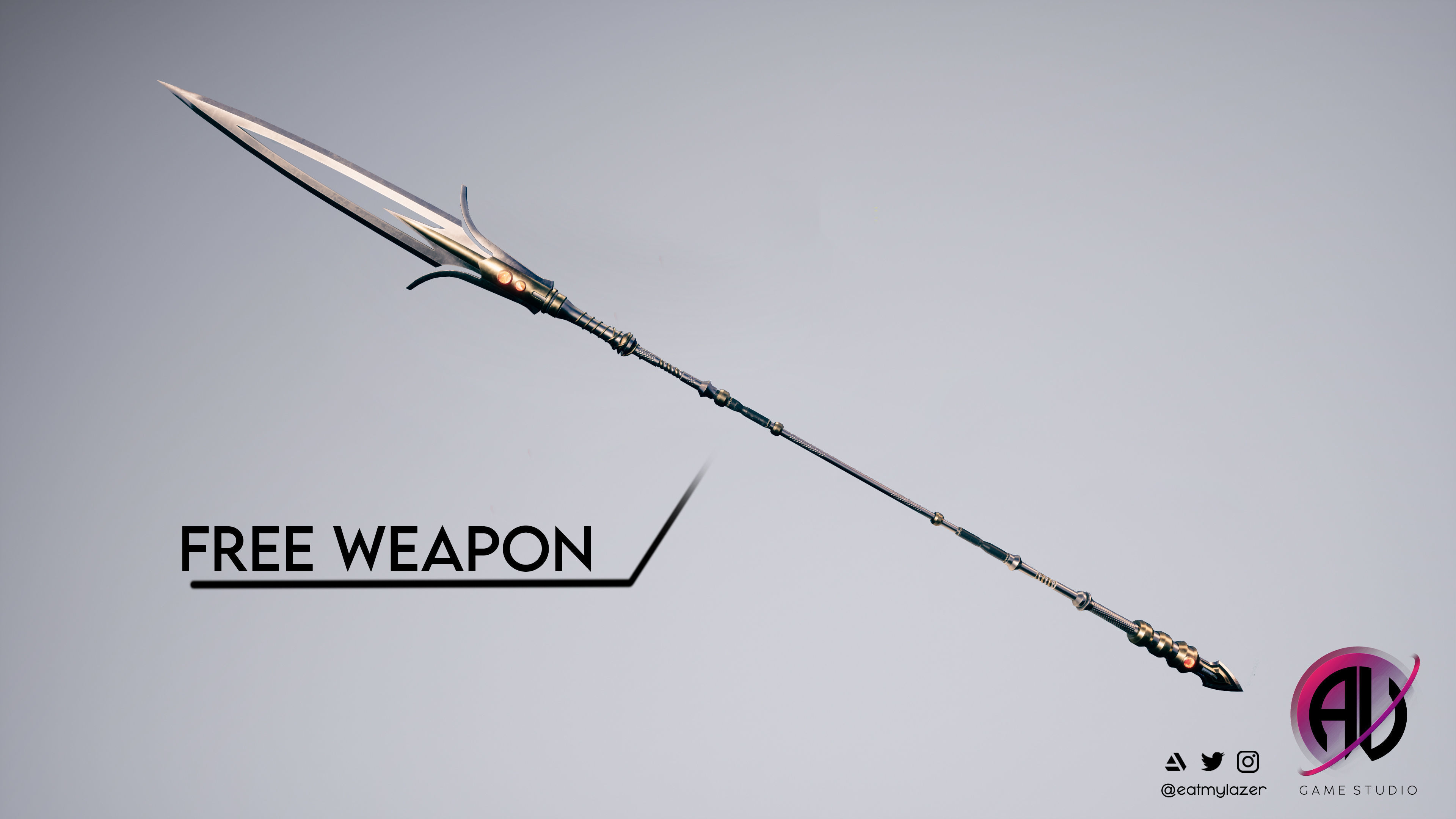 Female Modular Knight - Beatrice Low-poly 3D model_10