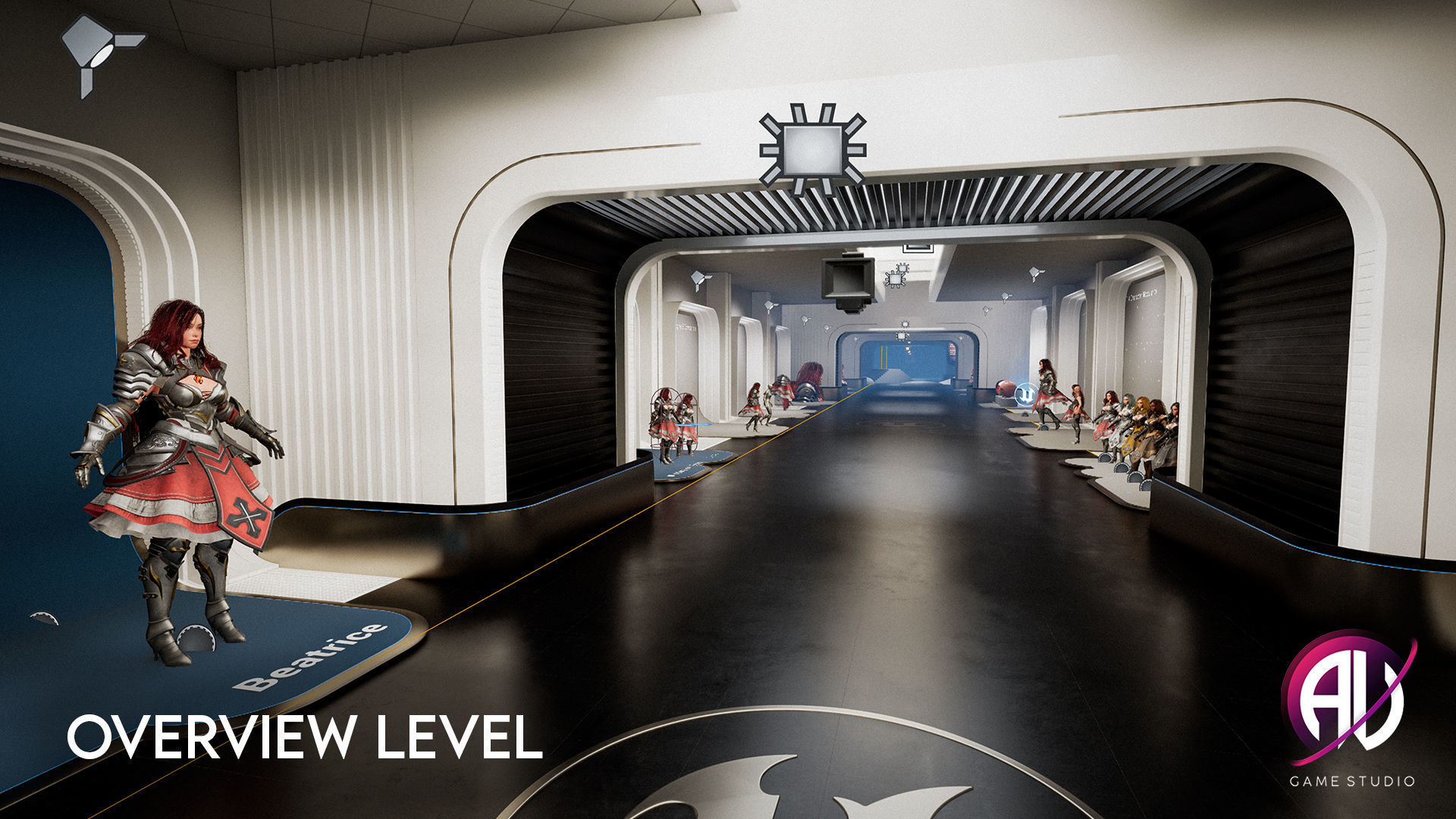 Female Modular Knight - Beatrice Low-poly 3D model_12