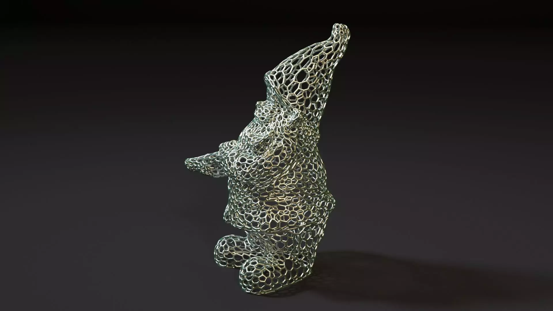 Gnome with a gun 3D print model_0