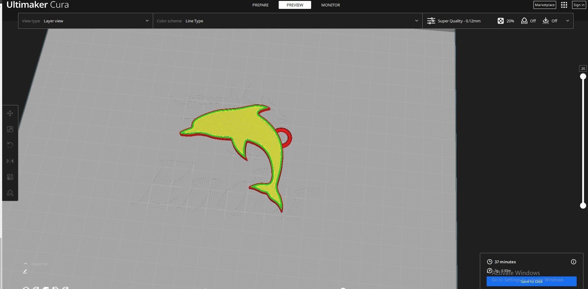 Dolphine KeyChain 3D model_3