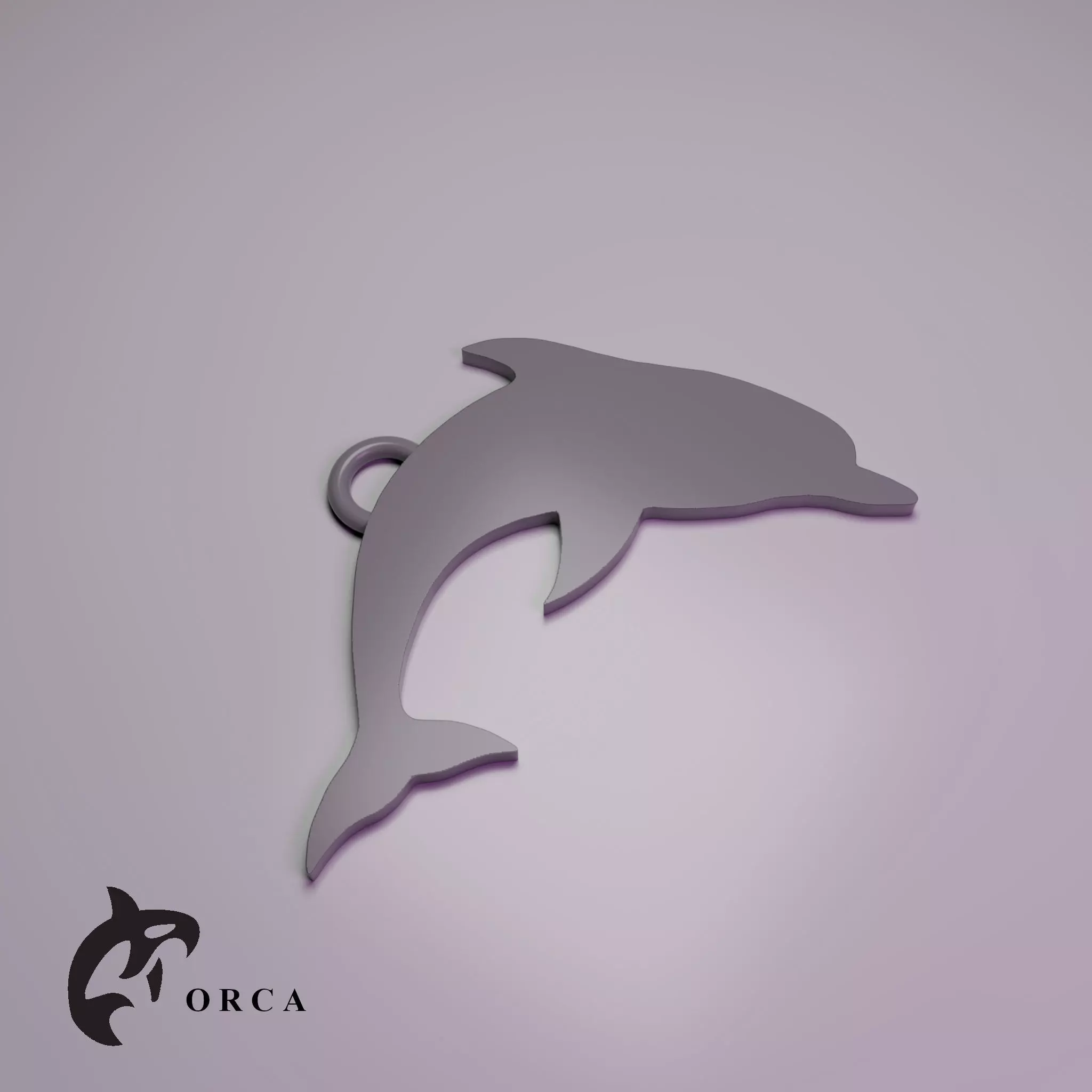 Dolphine KeyChain 3D model_0