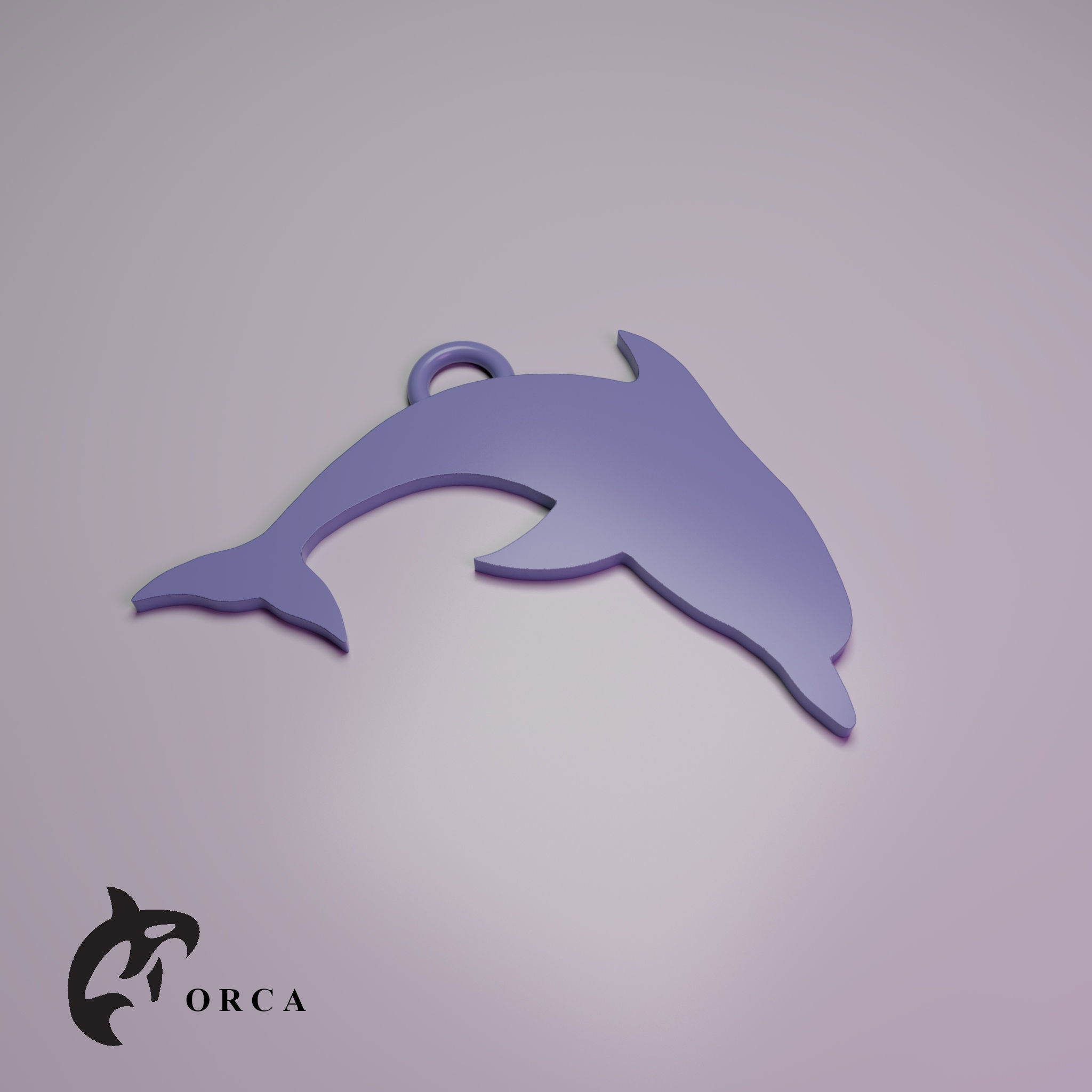 Dolphine KeyChain 3D model_1