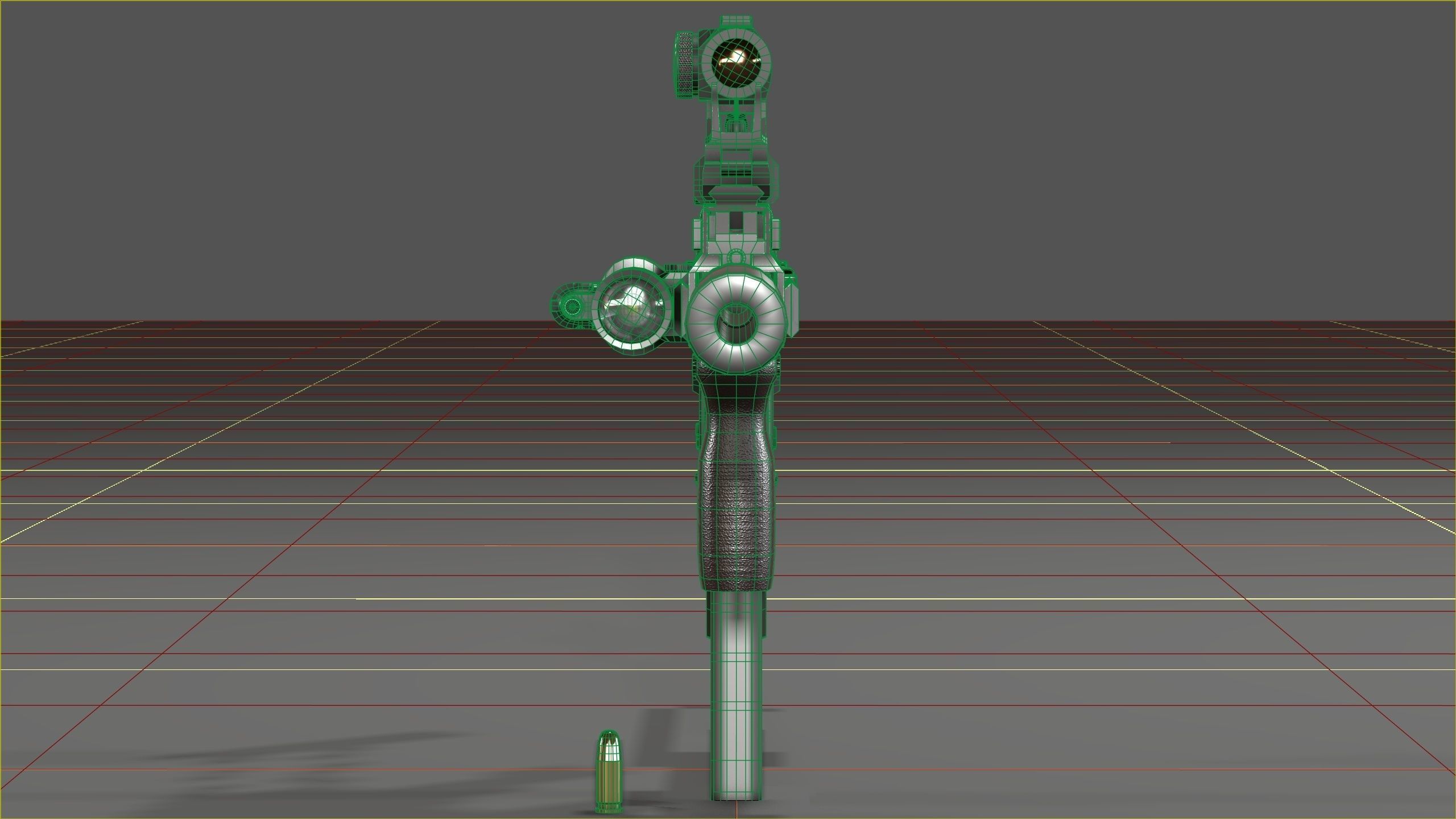 B and T APC PRO 9mm with suppressor and Surefire x400rv Low-poly 3D model_9