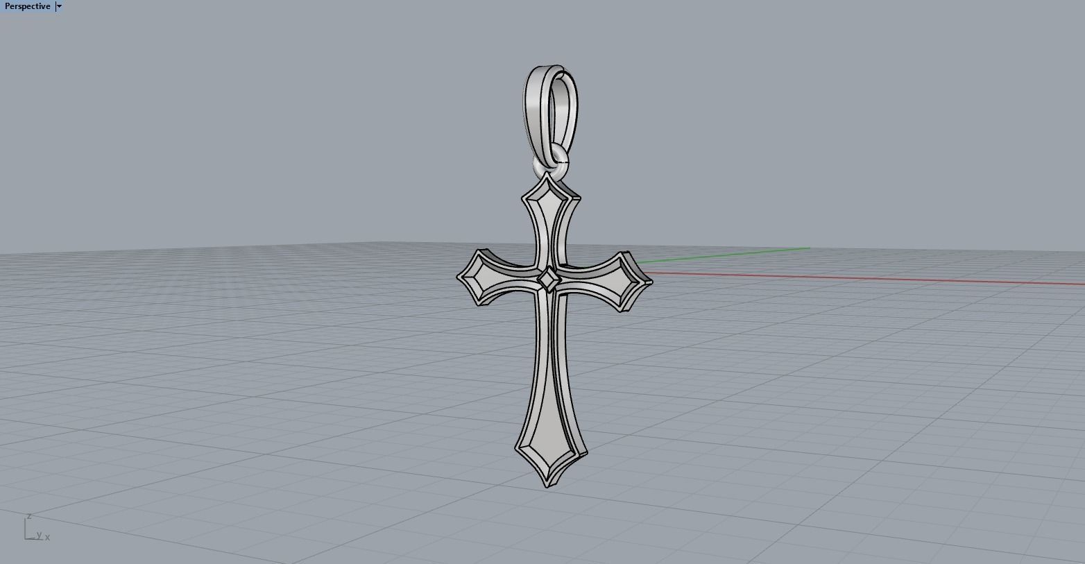 Simple cross model 541 3D print model_9