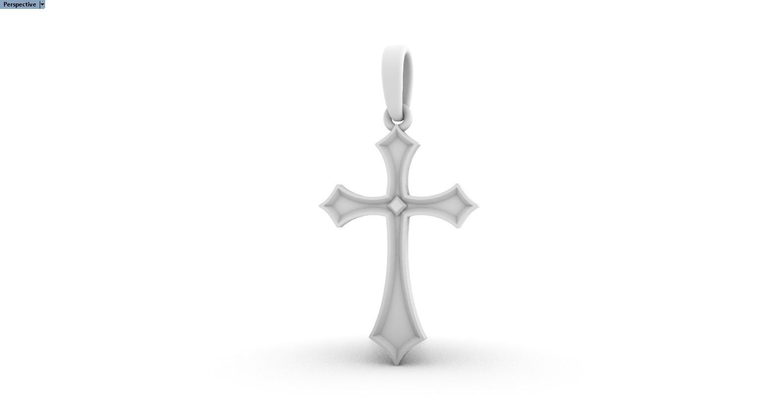 Simple cross model 541 3D print model_1