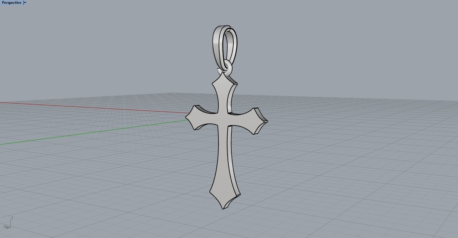 Simple cross model 541 3D print model_11