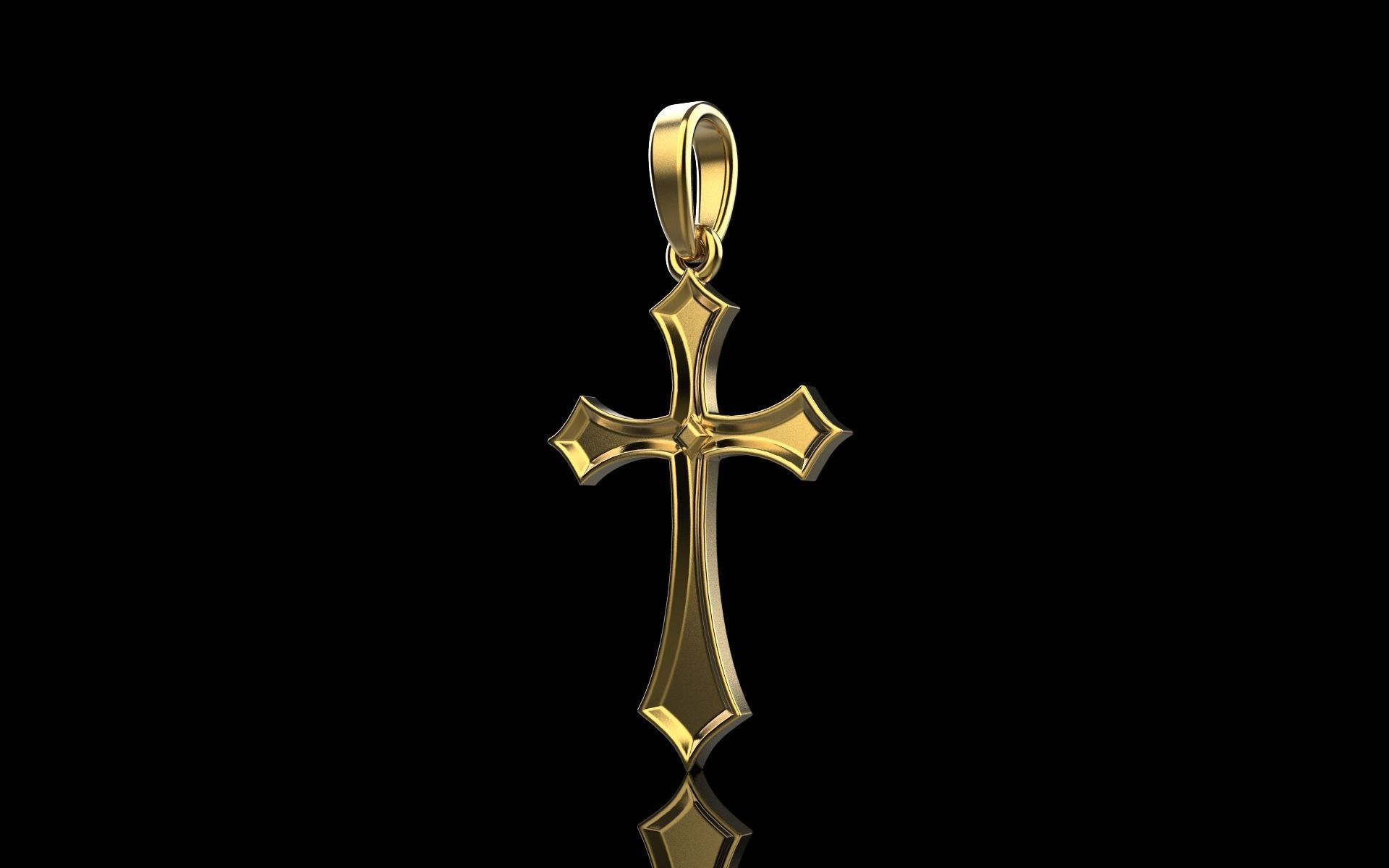 Simple cross model 541 3D print model_19