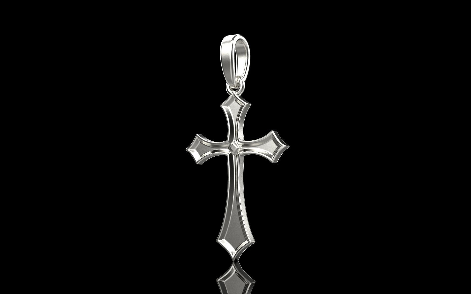 Simple cross model 541 3D print model_2