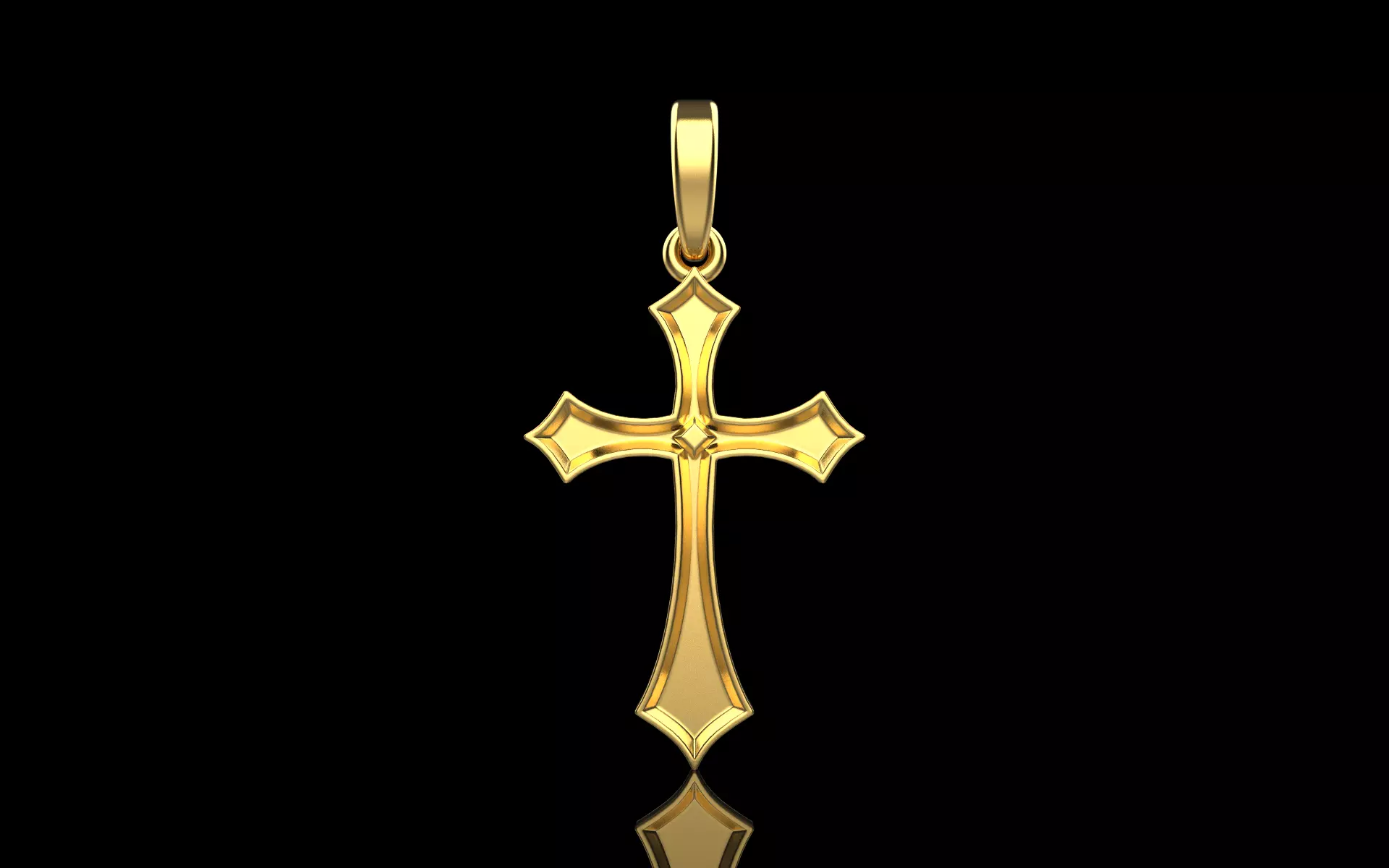 Simple cross model 541 3D print model_0