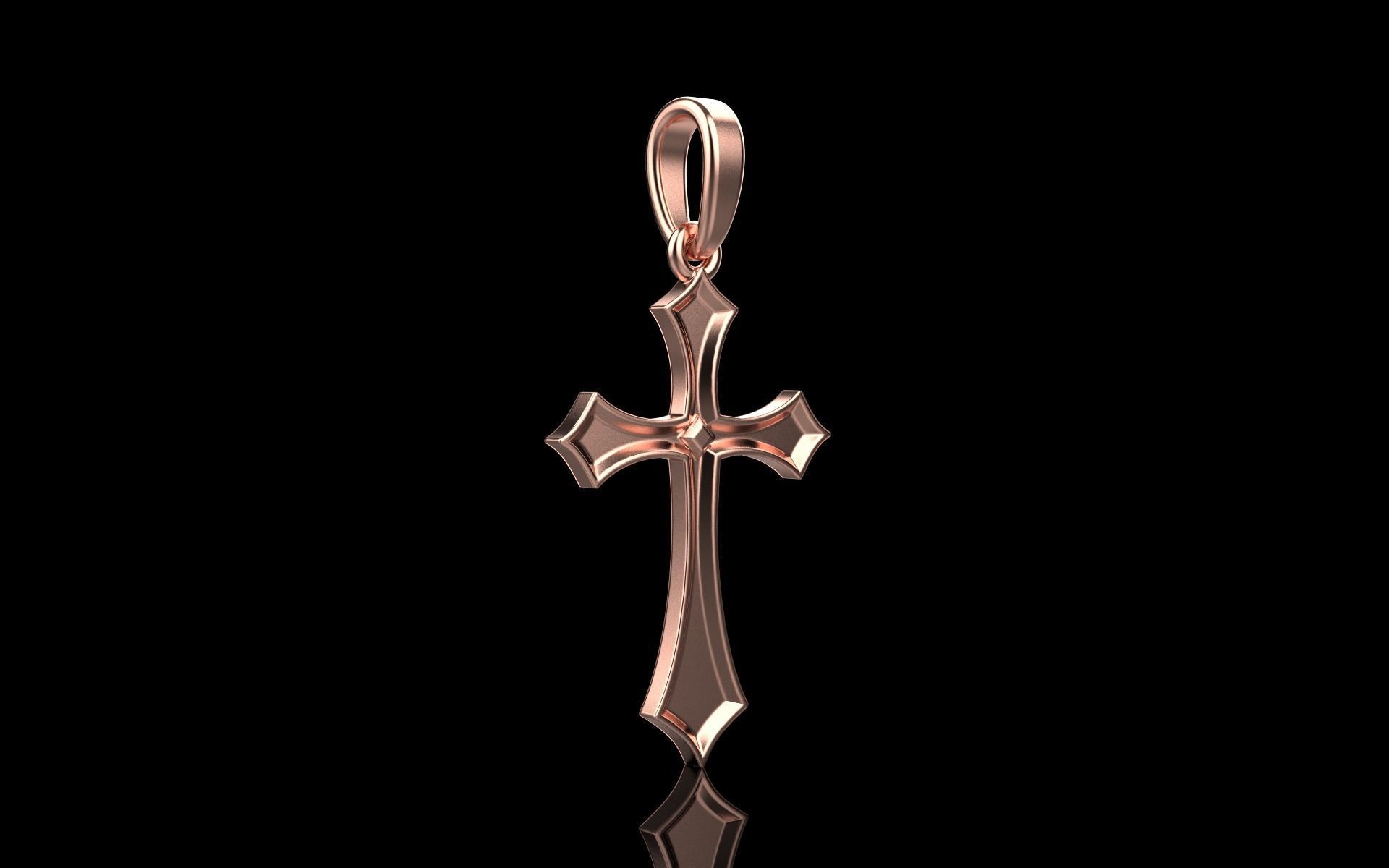 Simple cross model 541 3D print model_27