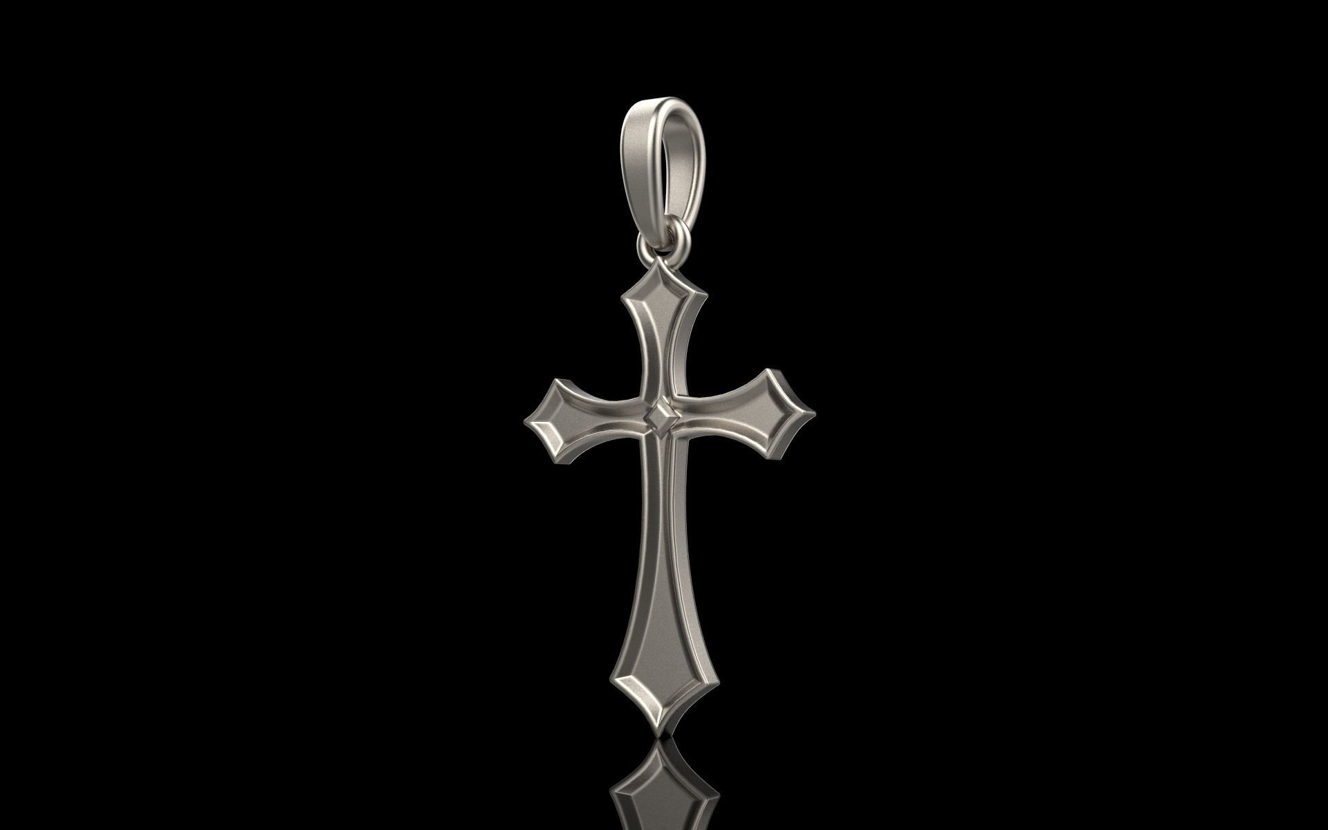 Simple cross model 541 3D print model_3