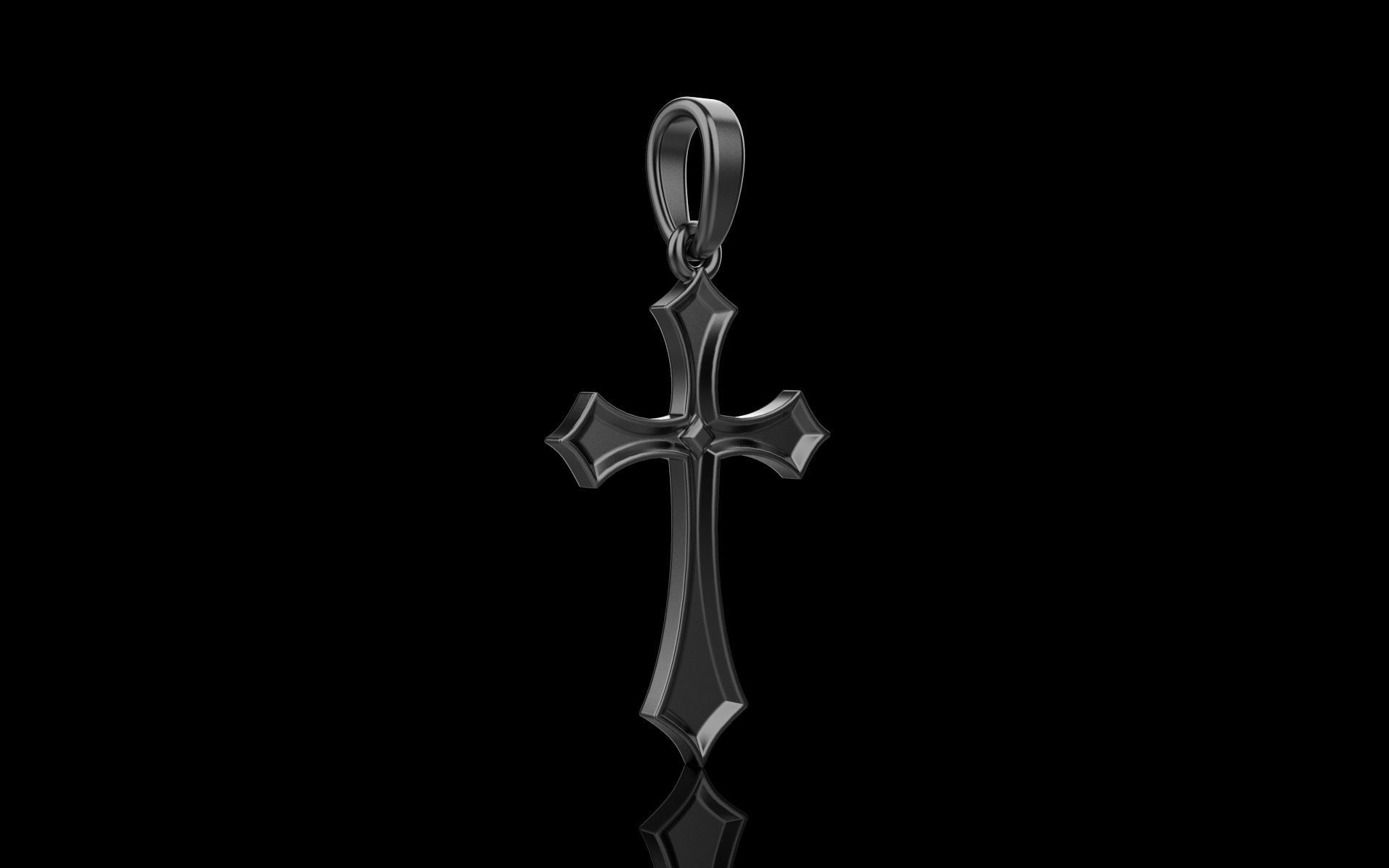 Simple cross model 541 3D print model_28