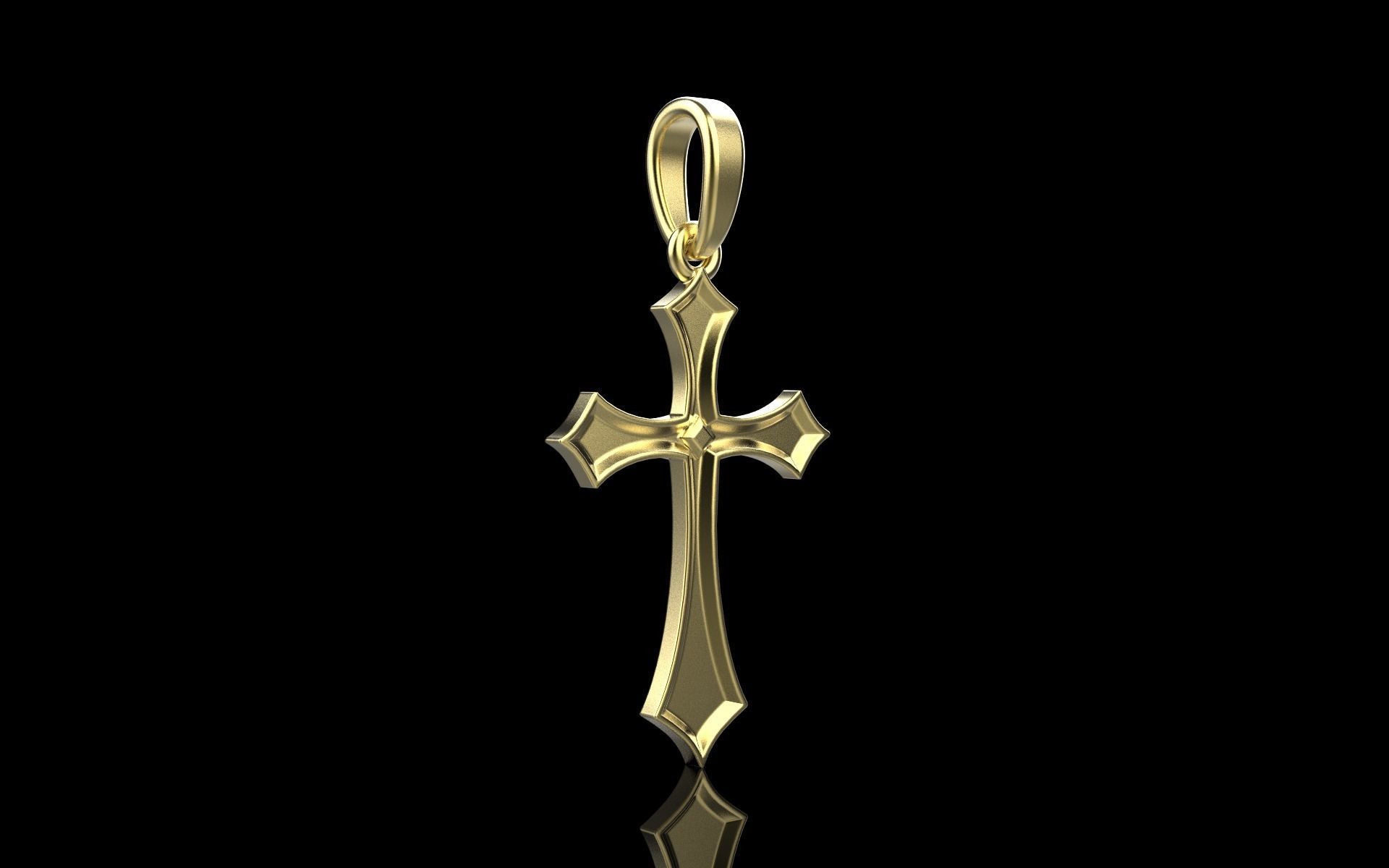 Simple cross model 541 3D print model_25