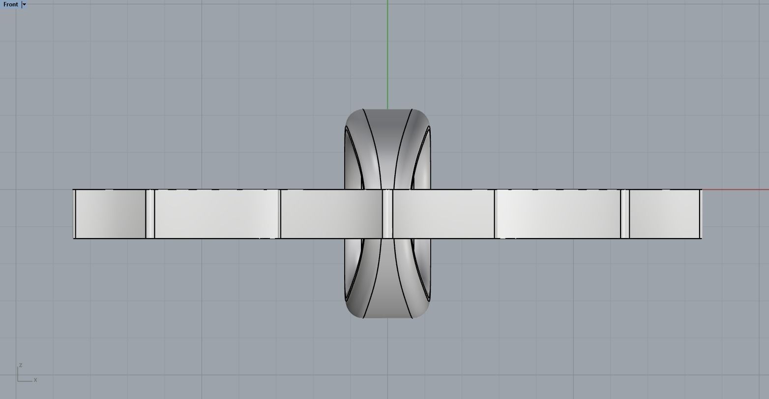 Simple cross model 541 3D print model_7