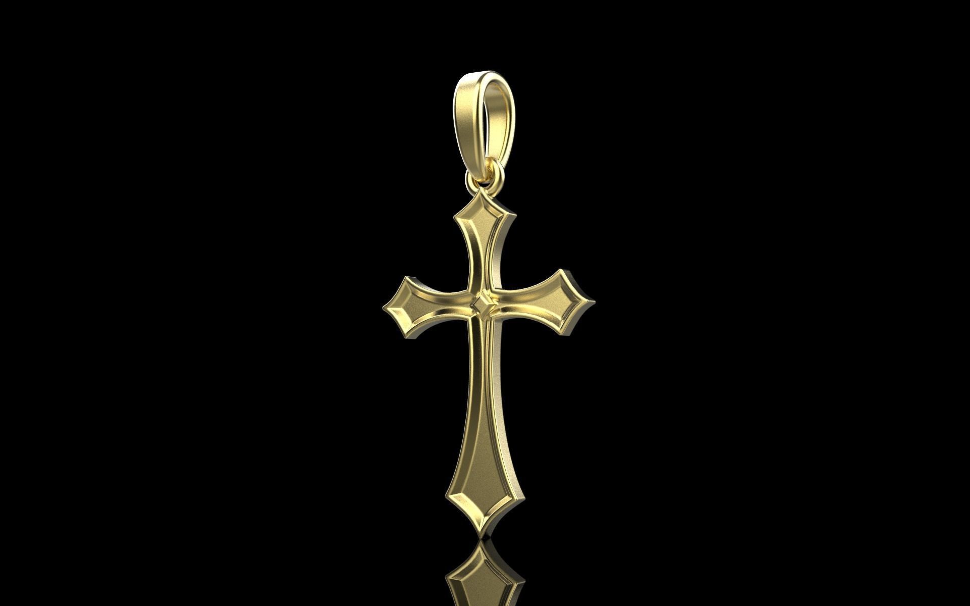 Simple cross model 541 3D print model_21