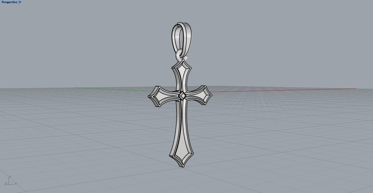Simple cross model 541 3D print model_10