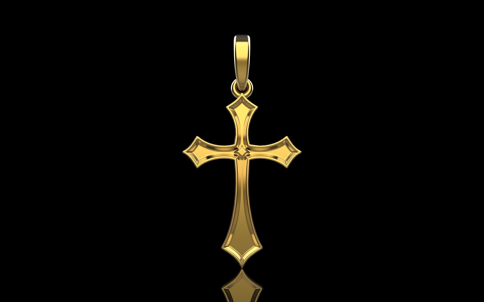 Simple cross model 541 3D print model_18