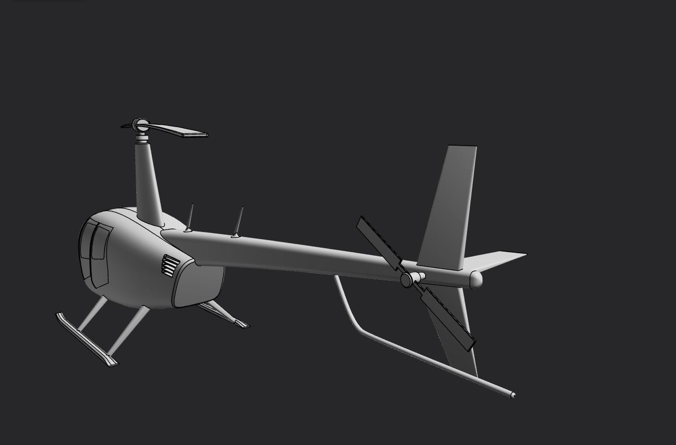 Robinson R44 3D print model_5