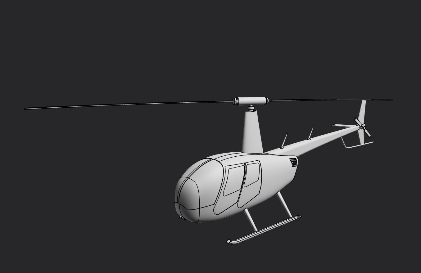 Robinson R44 3D print model_4
