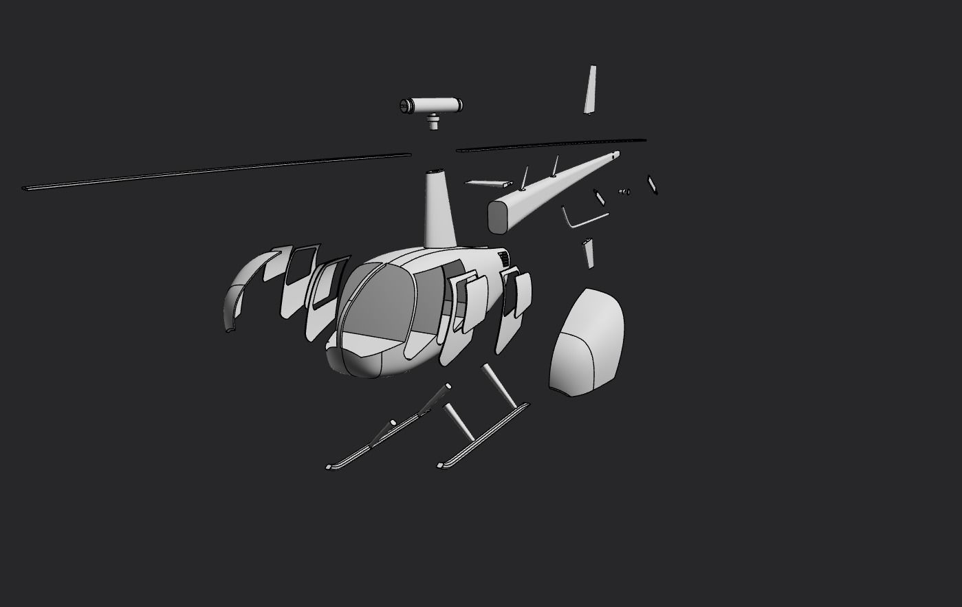Robinson R44 3D print model_6