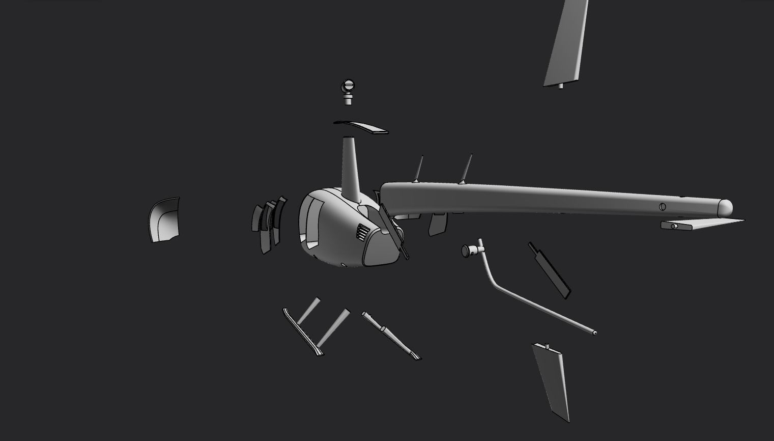 Robinson R44 3D print model_7