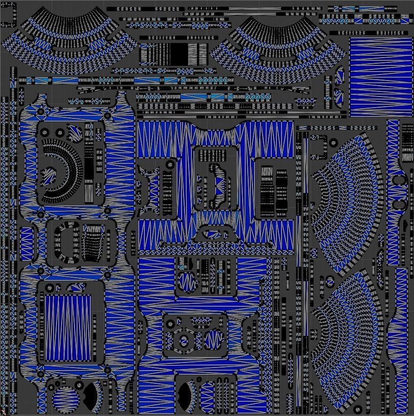 Sci-fi Barrel with Sci-fi Rack Low-poly 3D model_34