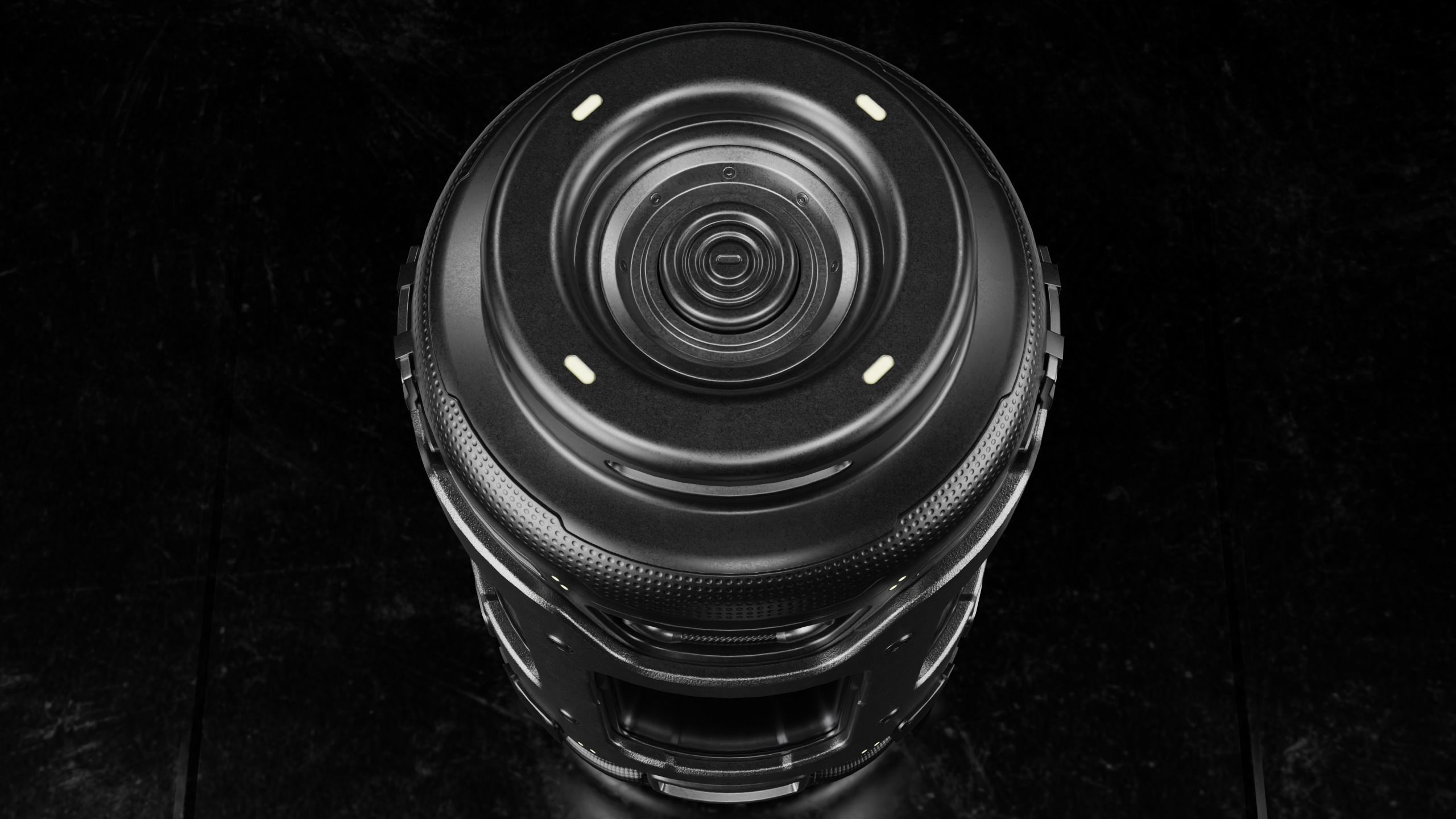 Sci-fi Barrel with Sci-fi Rack Low-poly 3D model_9