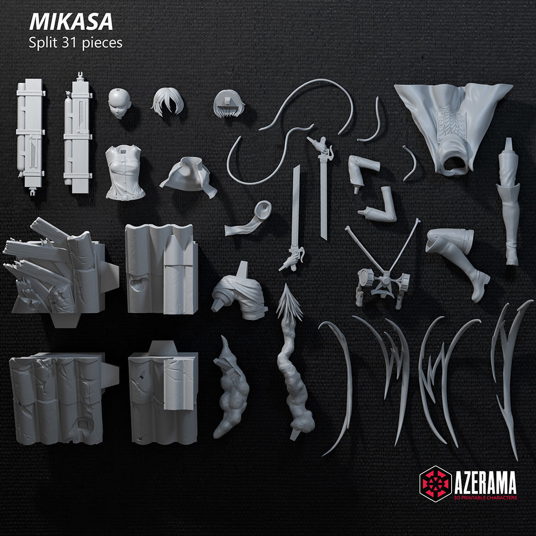 Mikasa For 3D Printing 3D print model_5