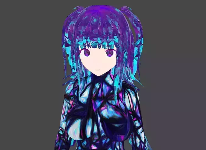 Vtuber Model Nina old school stly of PrototypXone