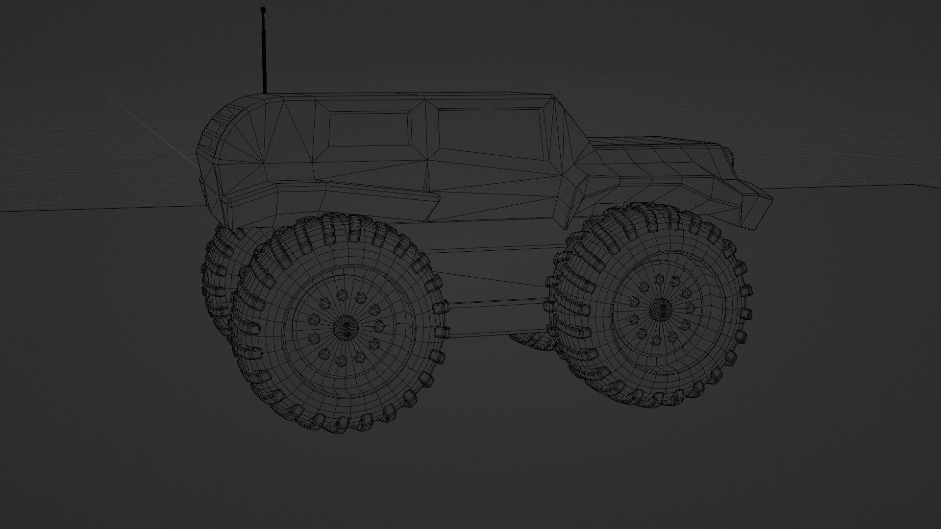 Monster Car Low-poly 3D model_22