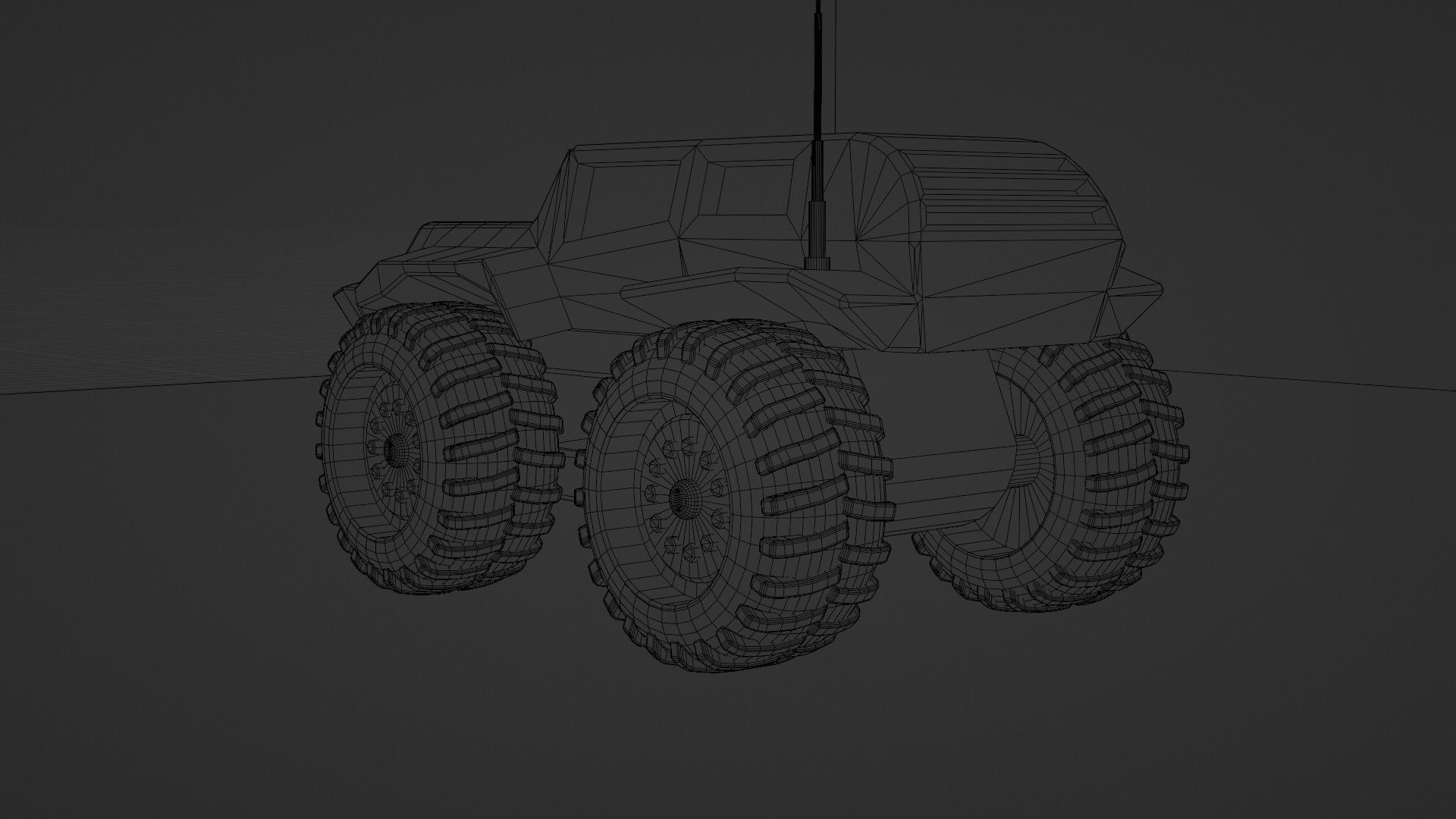 Monster Car Low-poly 3D model_20