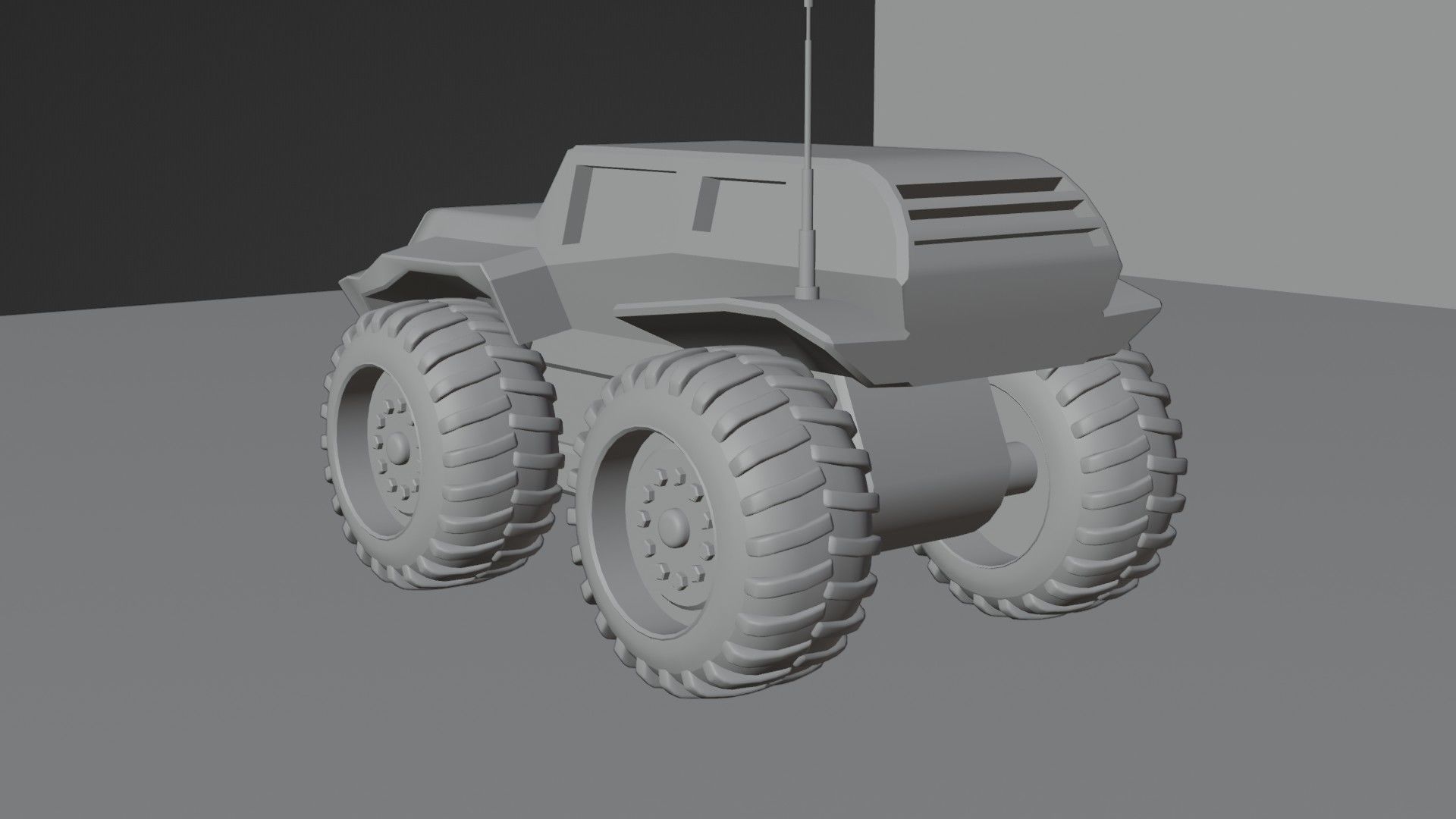 Monster Car Low-poly 3D model_12