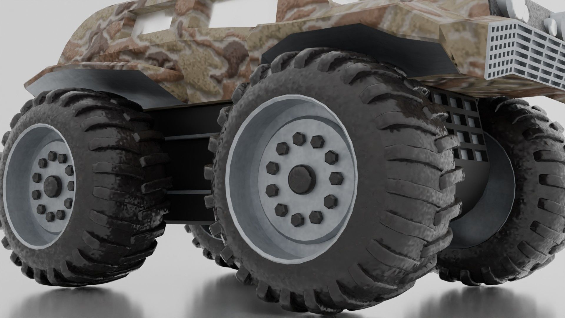 Monster Car Low-poly 3D model_8