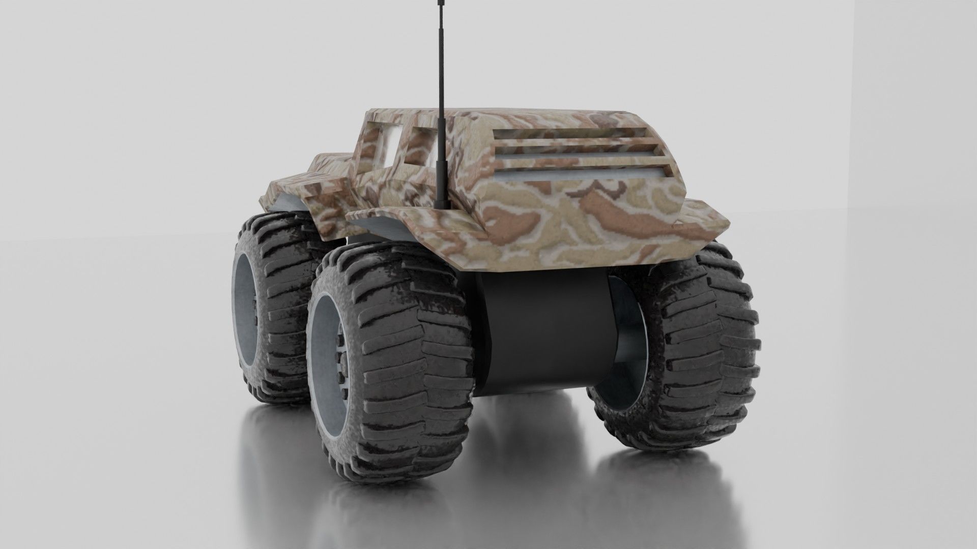 Monster Car Low-poly 3D model_3