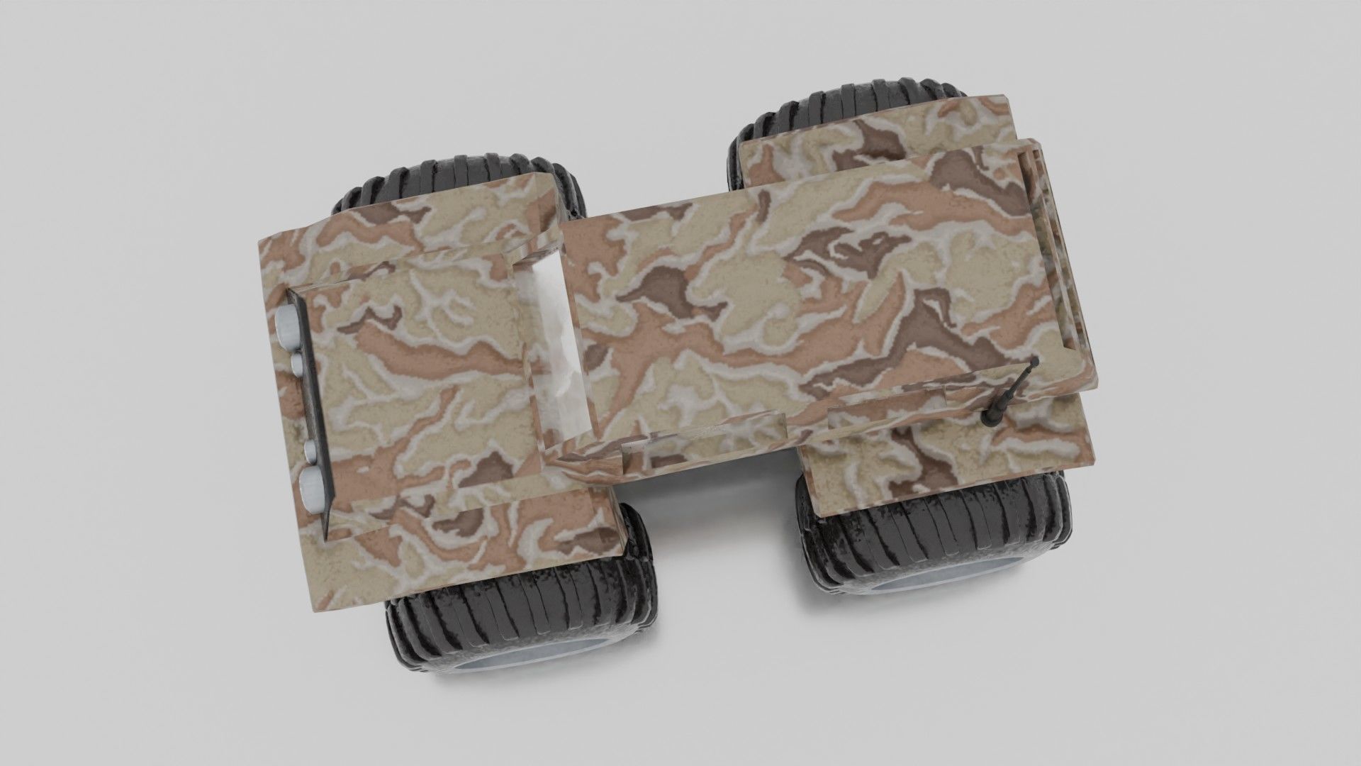 Monster Car Low-poly 3D model_10