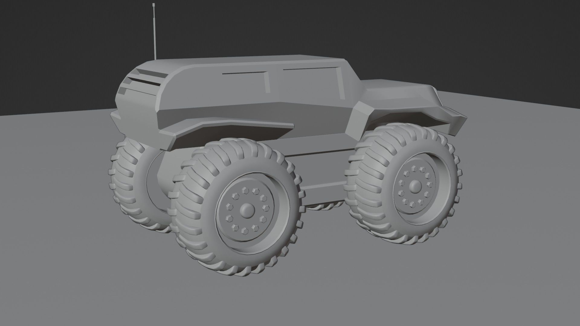 Monster Car Low-poly 3D model_13